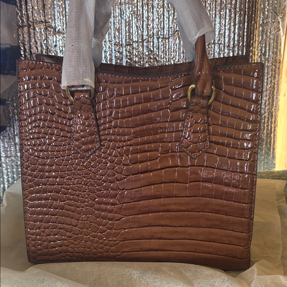 Elegant Iridescent Brown Tote Bag - Picture 8 of 11